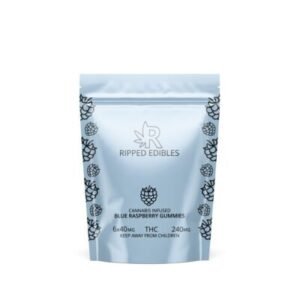 Ripped Edibles THC Blue Raspberry Gummies
